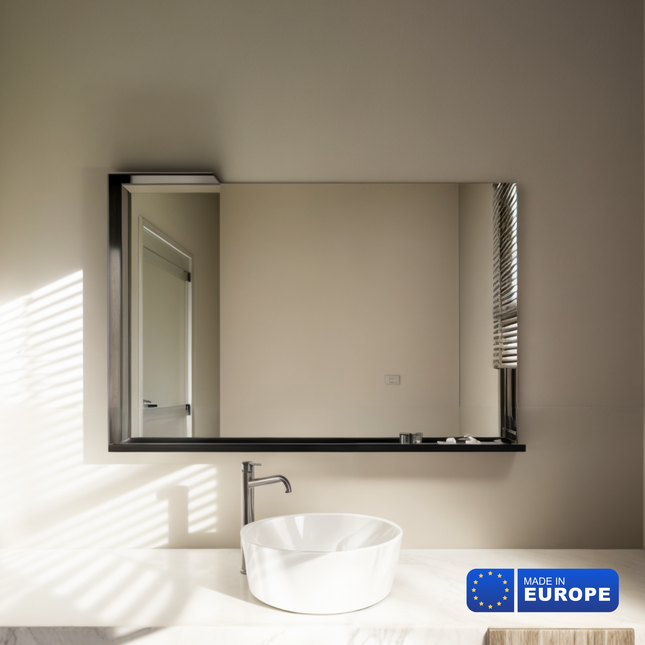 Linee di Seta - Rectangular Mirror with Shelf